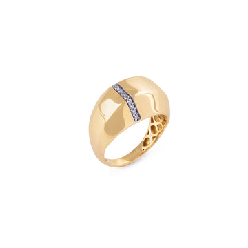 Anel Fugi ouro 18k